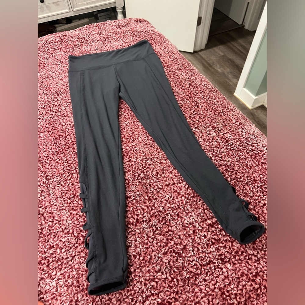 Balance Collection Gray Gym Workout Yoga Athleisure Leggings - Size L